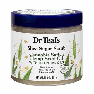 Dr Teal's Shea Sugar Scrub - Cannabis Sativa Hemp Seed Oil